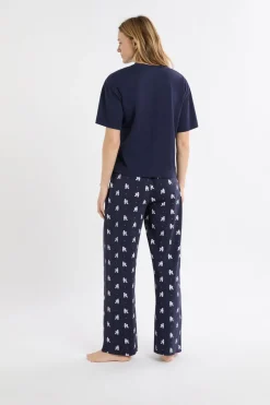 ETAM Los Pijamas Más Responsables|Pijamas 2 Y 3 Piezas|Pijama de dos piezas con estampado de perros marino