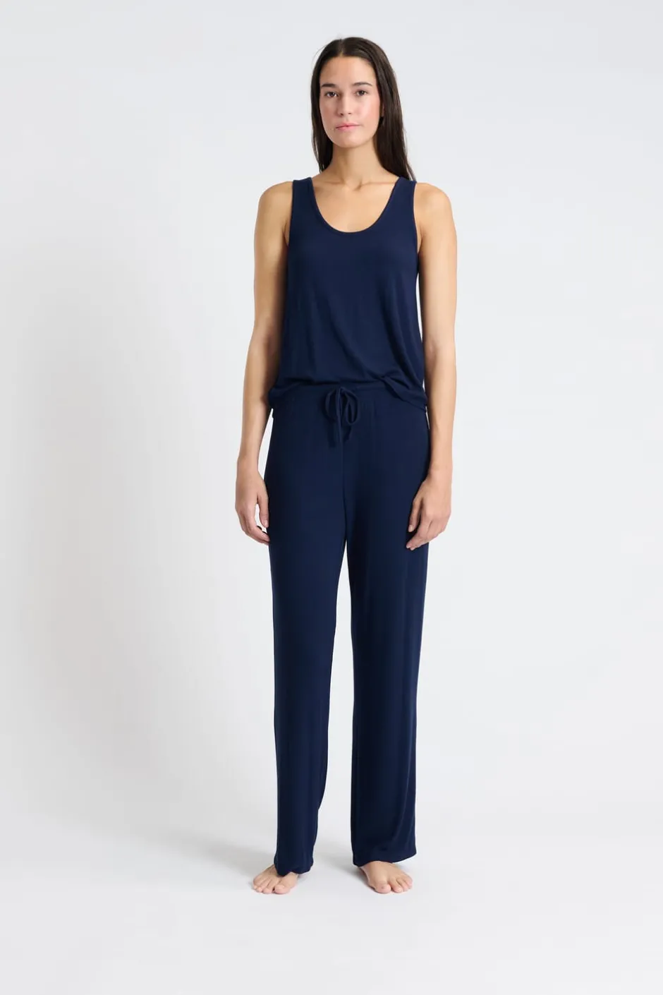 ETAM Pijamas Calentitos|Pijamas 2 Y 3 Piezas|Pijama de tres piezas de satén AZUL OSCURO
