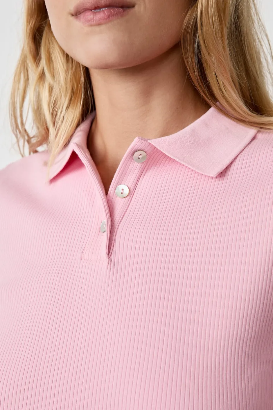 ETAM Camisetas|Manga Corta|Polo de manga corta ROSA CLARO
