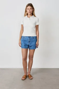 ETAM Manga Corta|Camisetas|Polo de manga corta BLANCO