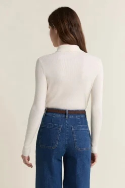 ETAM Cuello En V|Jerséis|Polo de manga larga crudo