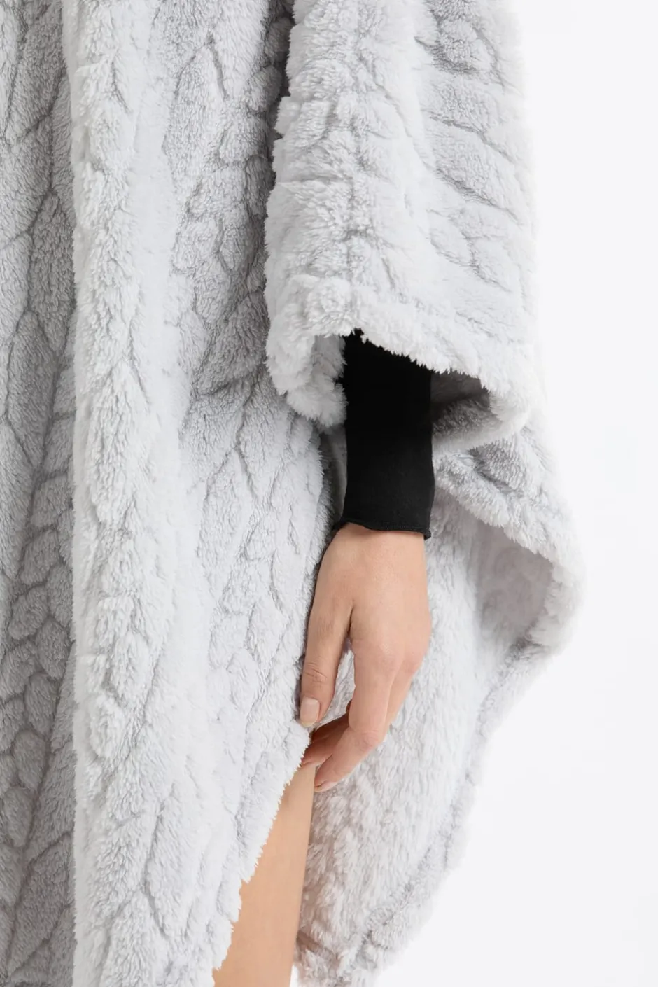ETAM Pijamas Calentitos|Ponchos, Sudaderas Y Chaquetas|Poncho con mangas 3/4 GRIS