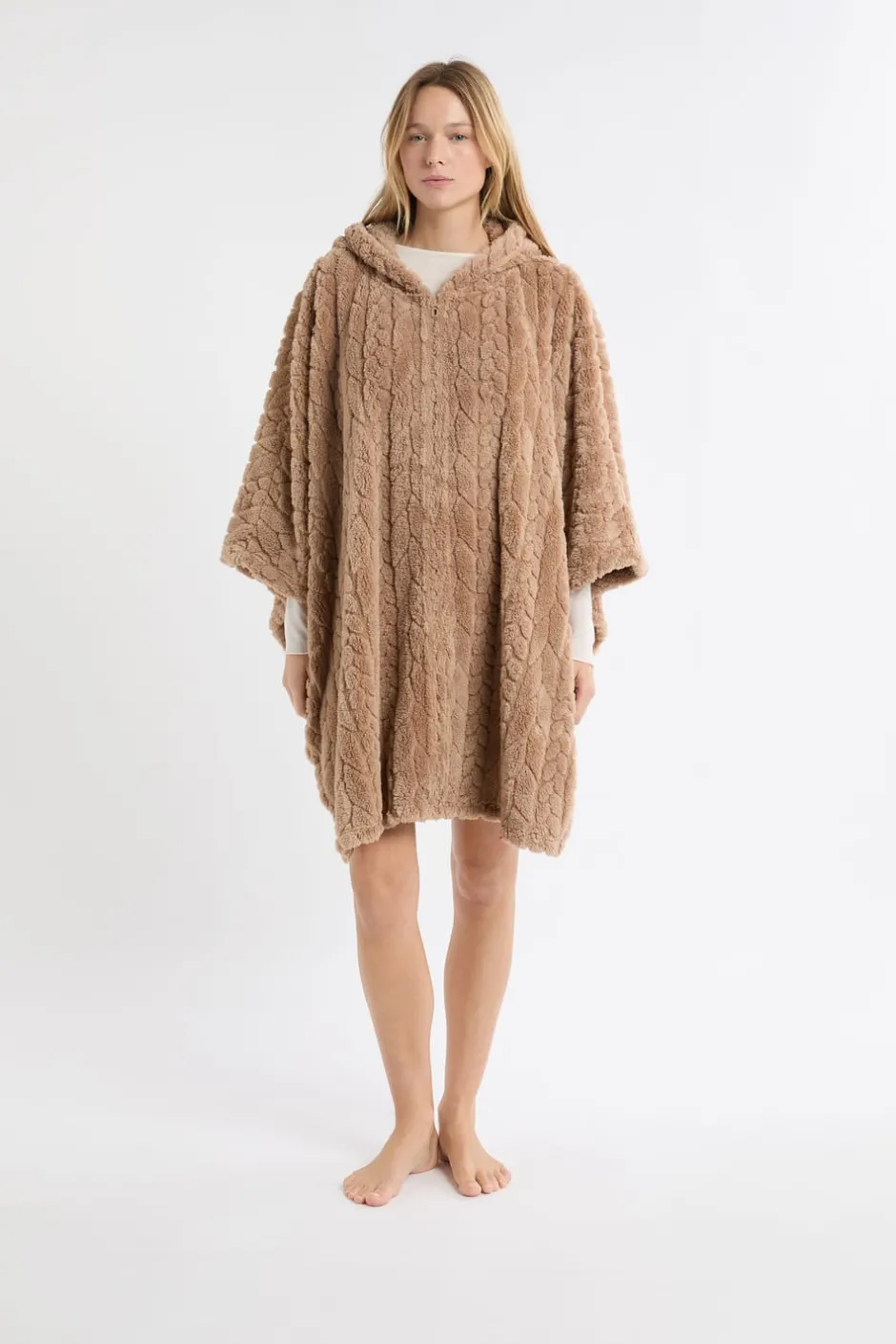 ETAM Pijamas Calentitos|Ponchos, Sudaderas Y Chaquetas|Poncho con mangas 3/4 ARENA