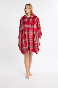 ETAM Pijamas Calentitos|Ponchos, Sudaderas Y Chaquetas|Poncho sin mangas de forro polar ROJO