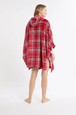 ETAM Pijamas Calentitos|Ponchos, Sudaderas Y Chaquetas|Poncho sin mangas de forro polar ROJO