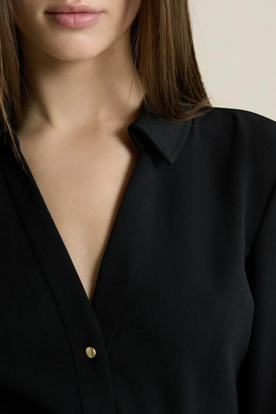 ETAM Vestidos Cortos|Vestidos Lisos|Robe ceinturée NOIR