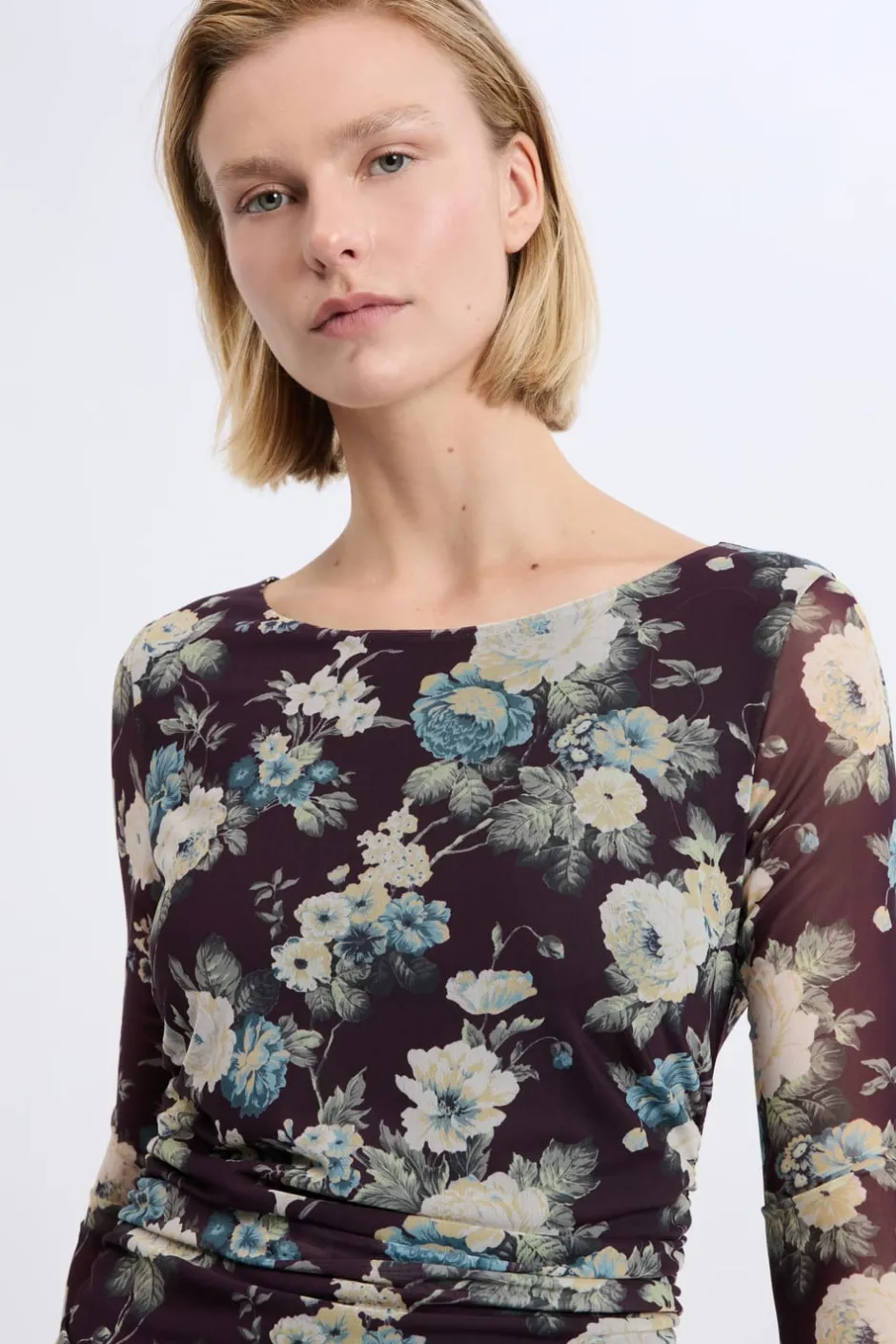 ETAM Vestidos Largos|Vestidos Florales|Robe longue à motifs fleuris IMP FD VIOLET.