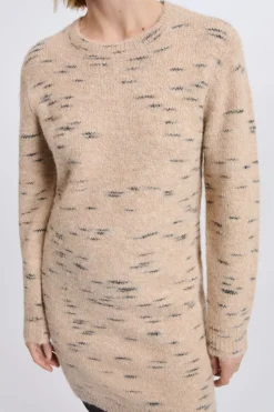 ETAM Vestidos Cortos|Vestidos De Punto|Robe pull en maille TAUPE