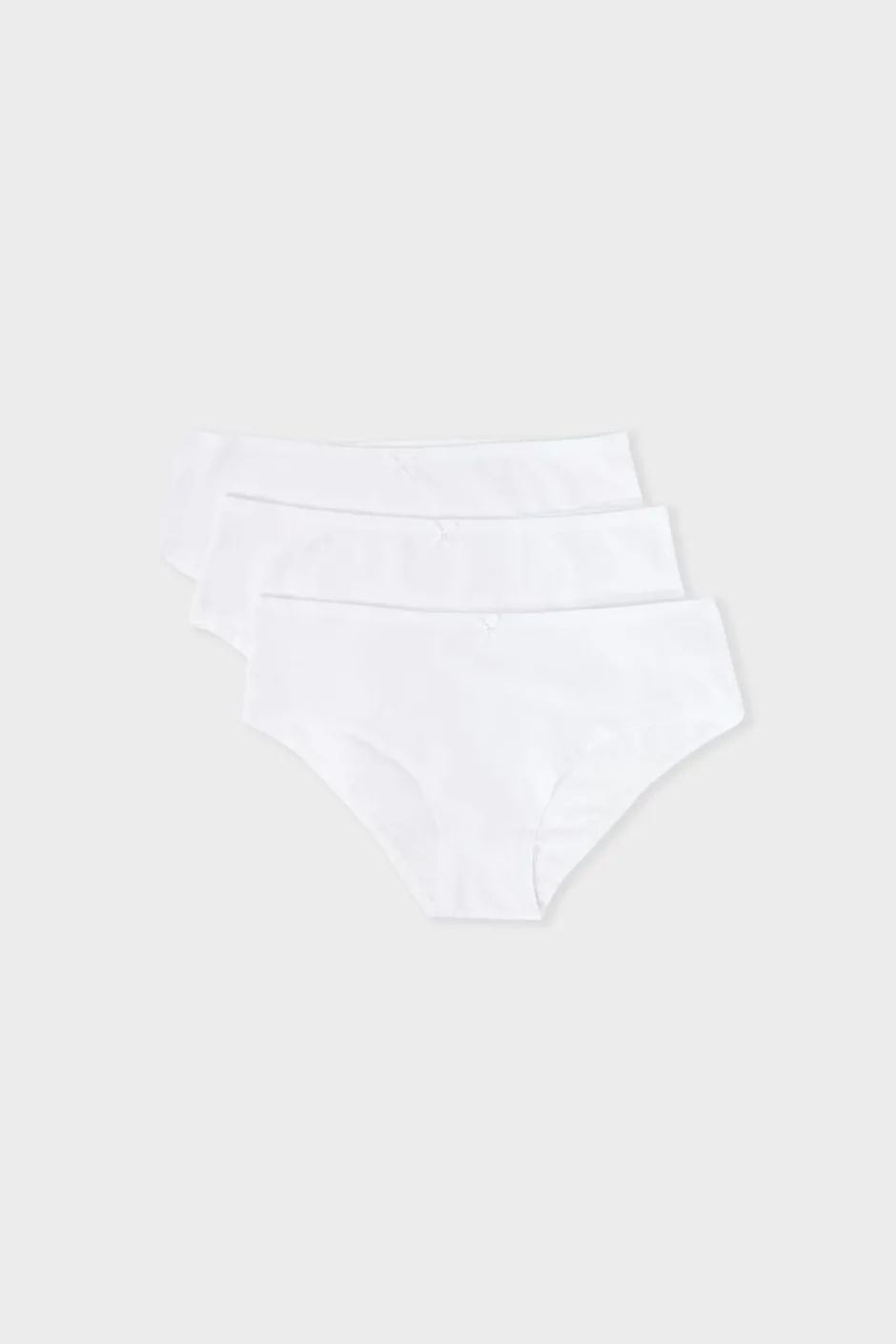 ETAM Culotte|Packs De Braguitas|Set de 3 bragas culottes de algodón BLANCO