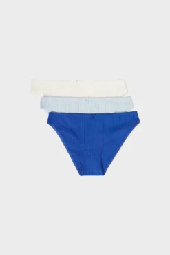 ETAM Braguita|Packs De Braguitas|Set de 3 bragas de algodón AZUL CIELO
