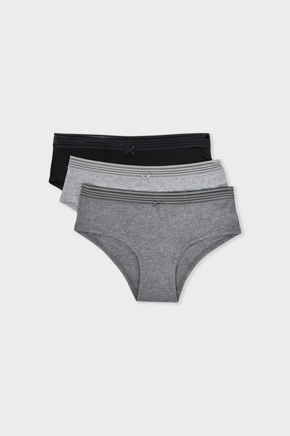ETAM Culotte|Packs De Braguitas|Set de 3 braguitas culotte de algodón y encaje MULTICOLOR