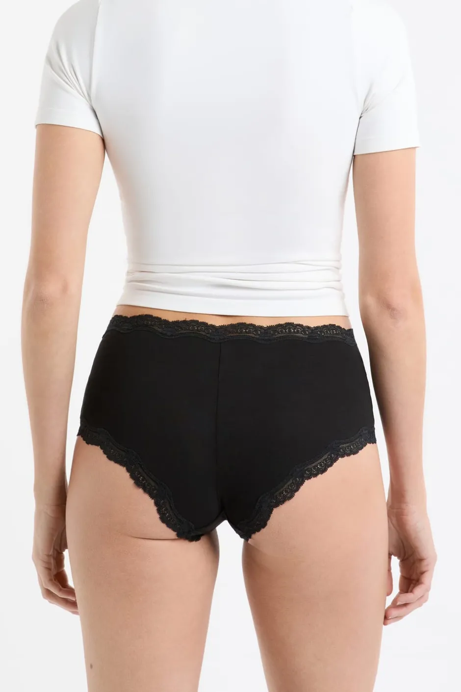 ETAM Culotte|Packs De Braguitas|Set de 3 braguitas culotte de algodón y encaje MULTICOLOR