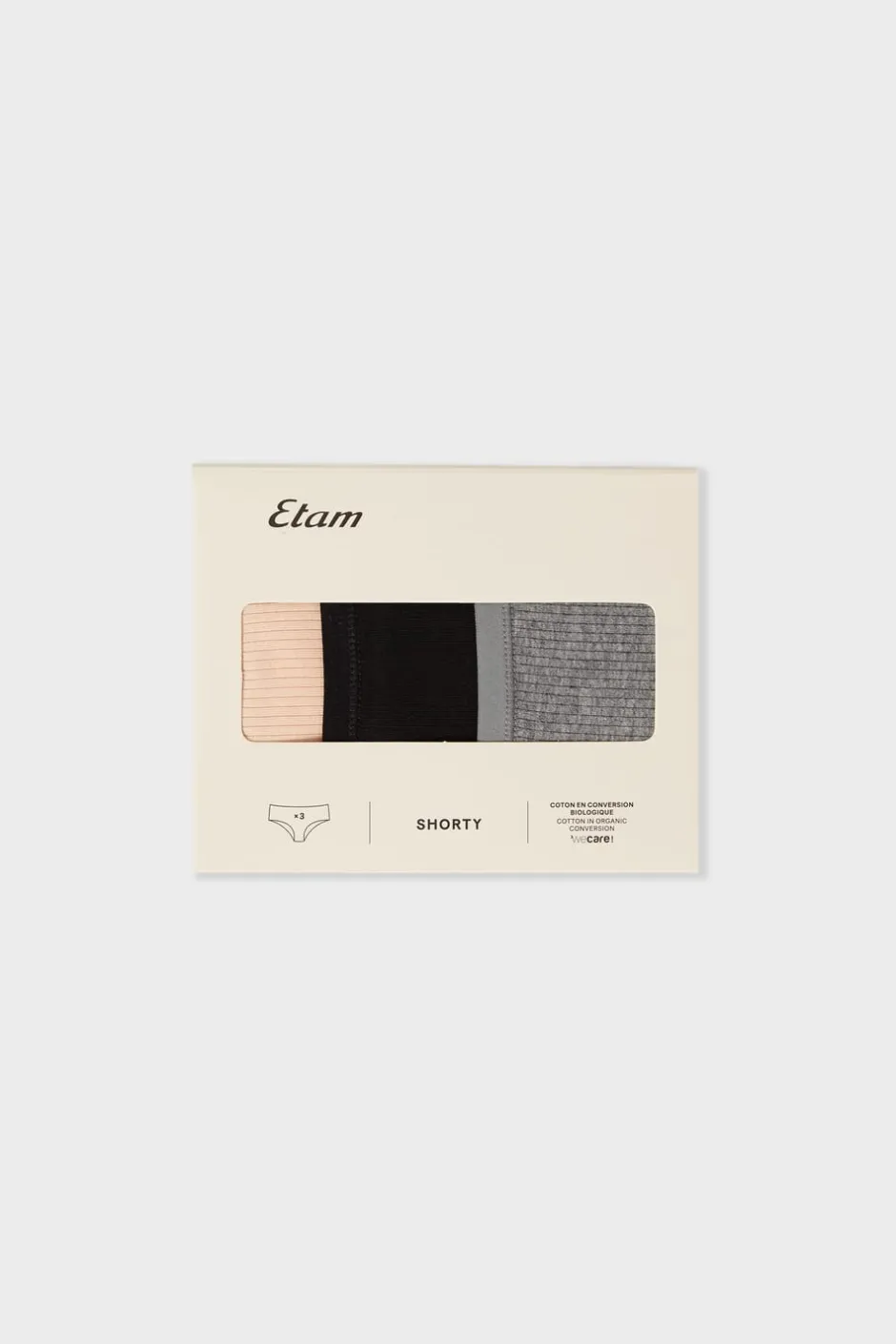ETAM Culotte|Packs De Braguitas|Set de 3 braguitas culotte de algodón MULTICOLOR