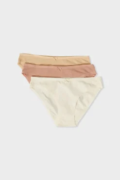 ETAM Braguita|Novedades Braguitas|Set de 3 braguitas de algodón ecológico BLANCO ROTO