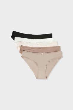 ETAM Braguita|Packs De Braguitas|Set de 5 braguitas de microfibra MULTICOLOR