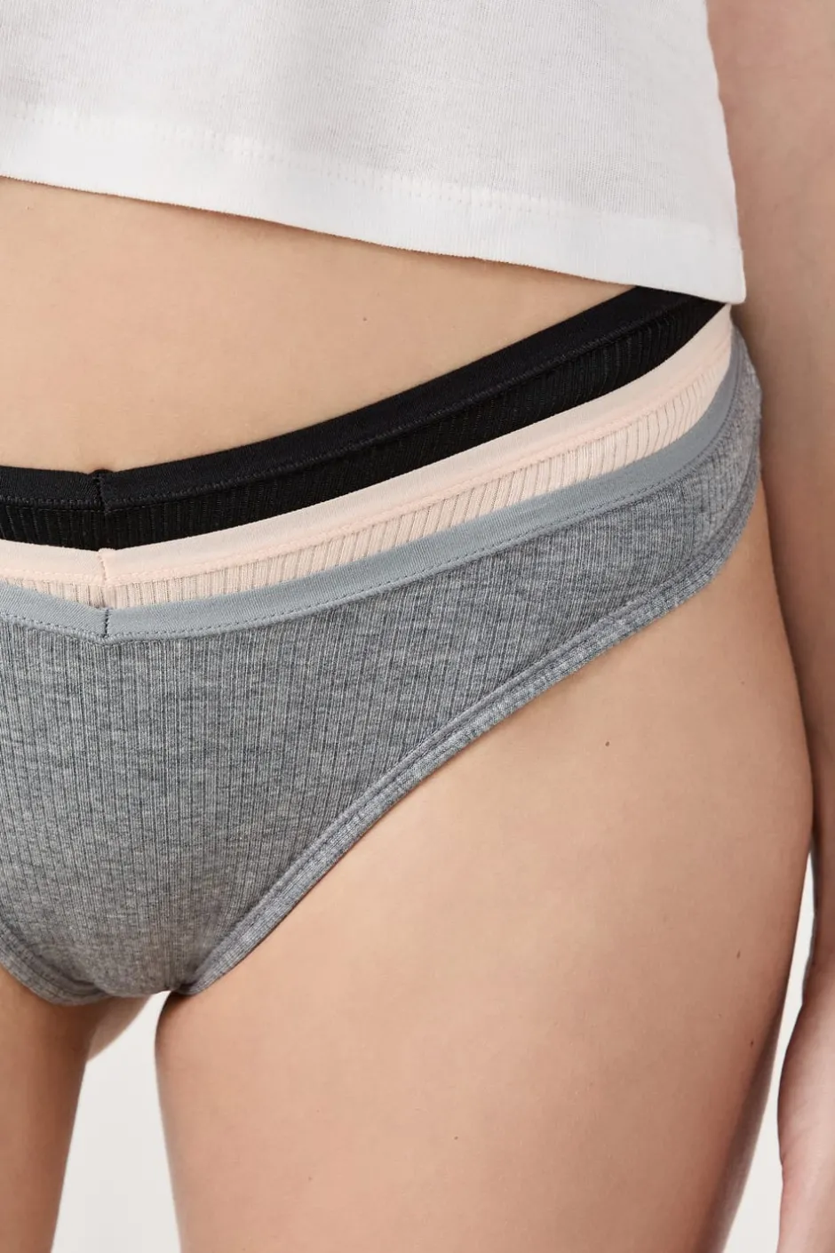 ETAM Tanga Brasileño|Novedades Braguitas|Set de 3 tangas de algodón MULTICOLOR