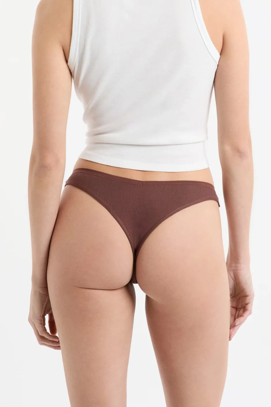 ETAM Tanga Brasileño|Packs De Braguitas|Set de 3 tangas de algodón BEIGE