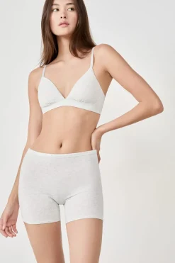 ETAM Culotte|Novedades Braguitas|Short ciclista de algodón orgánico elástico PLATA
