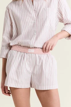 ETAM Los Pijamas Más Responsables|Partes De Abajo De Pijama|Short de pyjama à rayures avec coton ROSE