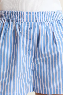 ETAM Los Pijamas Más Responsables|Partes De Abajo De Pijama|Short de pyjama à rayures avec coton BLEU