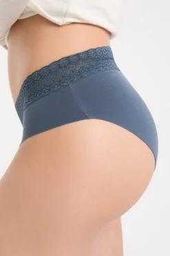 ETAM Culotte|Braguitas Party|Shorty de algodón sin costuras AZUL PETR&Oacute;LEO