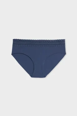 ETAM Culotte|Braguitas Party|Shorty de algodón sin costuras AZUL PETR&Oacute;LEO