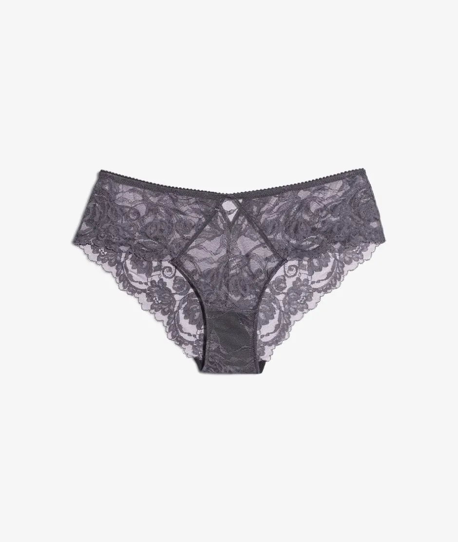 ETAM Culotte|Braguitas Encaje|Shorty de encaje ANTRACITA