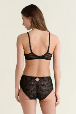 ETAM Sujetadores De Encaje|Balconette|Soutien-gorge en dentelle avec bijou doré NOIR