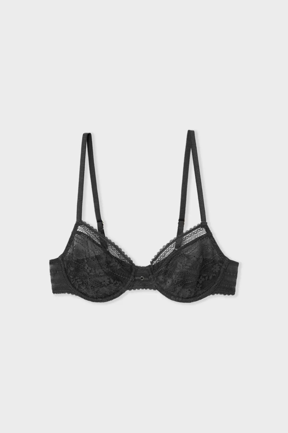 ETAM Sujetadores De Encaje|Balconette|Soutien-gorge en dentelle avec bijou doré NOIR