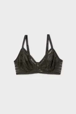 ETAM Sujetadores De Encaje|Sujetadores Talla Grande: Copas D-G|Soutien-gorge minimizer effet -1 taille NOIR