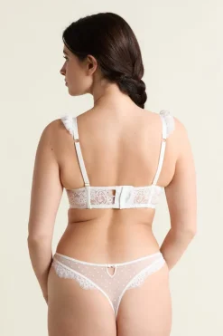 ETAM Sujetadores De Encaje|Sujetadores Sexy|Soutien-gorge N.9 - Balconnet bustier en dentelle ECRU