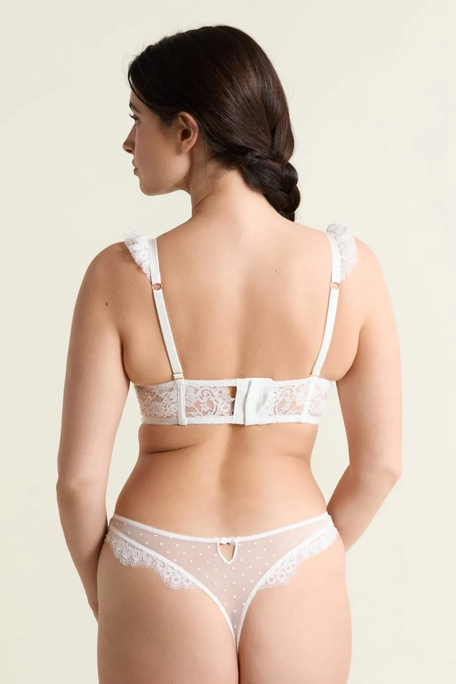 ETAM Sujetadores De Encaje|Sujetadores Sexy|Soutien-gorge N.9 - Balconnet bustier en dentelle ECRU