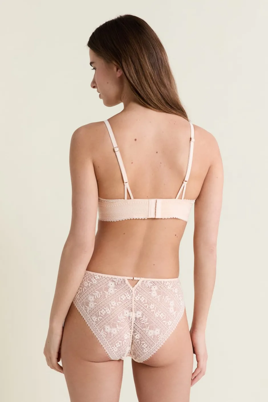 ETAM Lencería De Novia|Sujetadores De Encaje|Soutien-gorge N.8 - Le triangle sans armatures en dentelle BLUSH