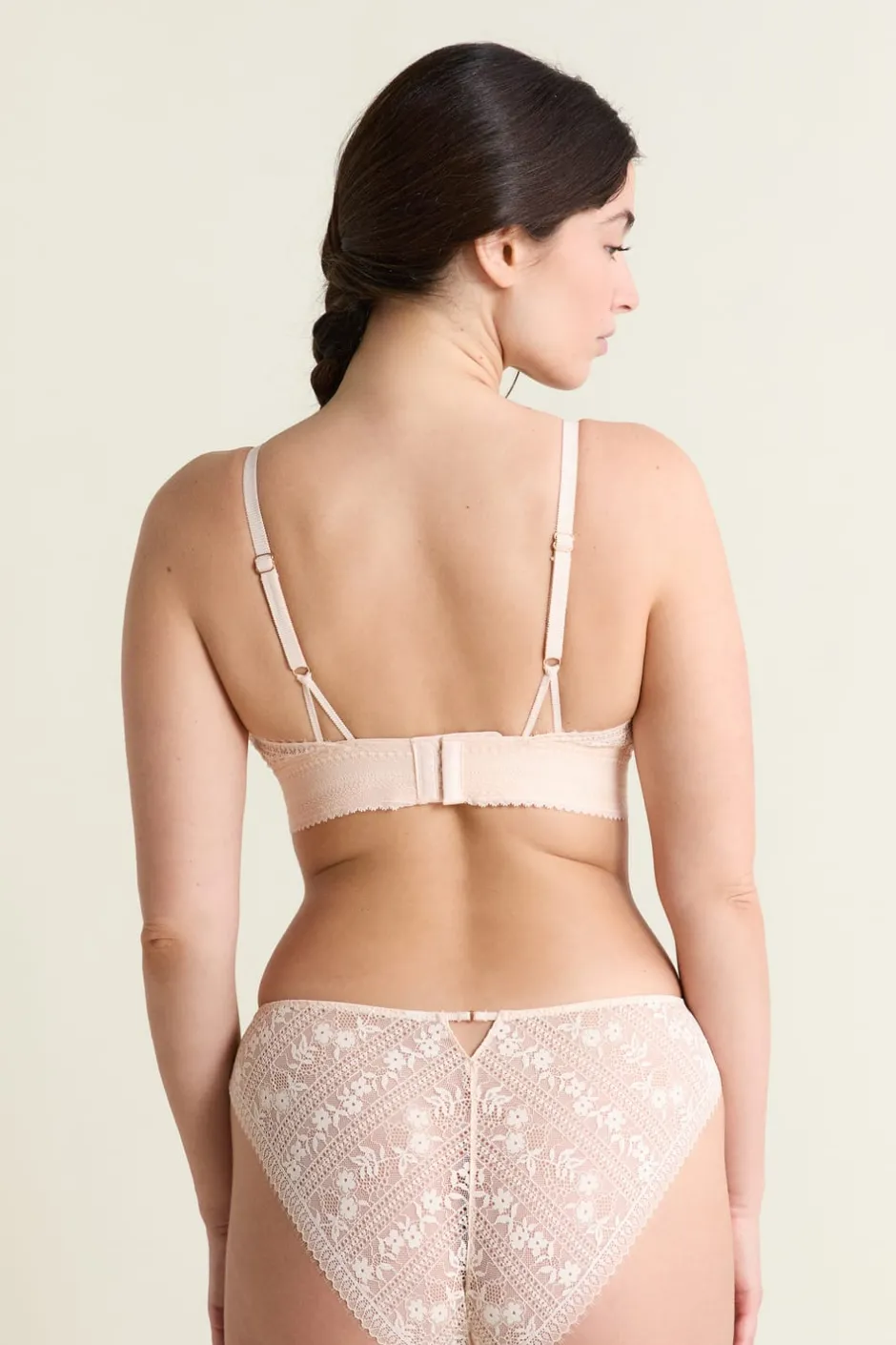 ETAM Lencería De Novia|Sujetadores De Encaje|Soutien-gorge N.8 - Le triangle sans armatures en dentelle BLUSH