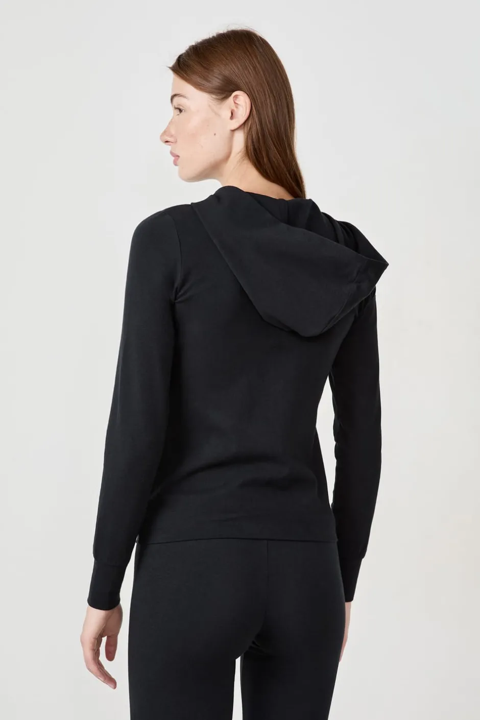 ETAM Homewear|Ponchos, Sudaderas Y Chaquetas|Sudadera con capucha y cremallera de algodón NEGRO