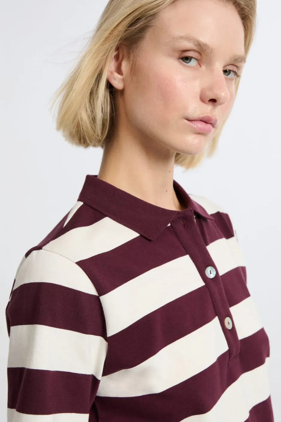 ETAM Manga Corta|De Rayas|Sudadera de algodón GRANADINA