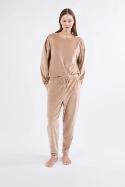 ETAM Homewear|Ponchos, Sudaderas Y Chaquetas|Sudadera de pijama de terciopelo TOPO