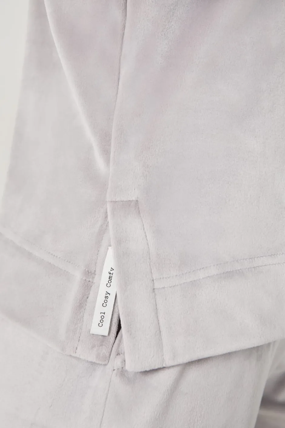 ETAM Homewear|Pijamas Calentitos|Sudadera de pijama de terciopelo GRIS