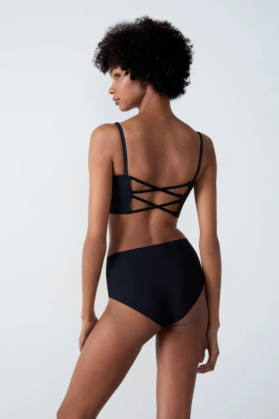 ETAM Sujetadores Talla Grande: Copas D-G|Sujetadores Invisibles|Sujetador - Bustier copas finas NEGRO