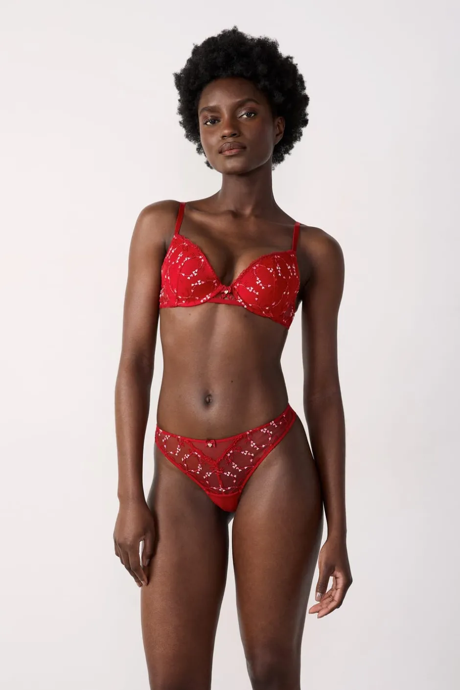 ETAM Push Up|Sujetadores Sexy|Sujetador Nº 2 - El push-up escote pronunciado ROJO