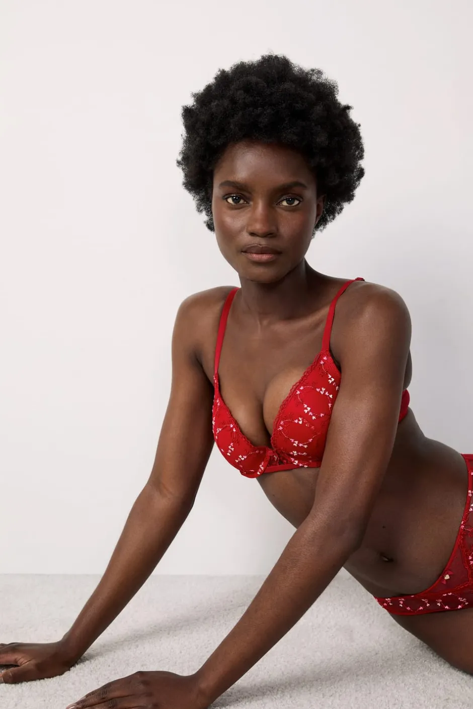 ETAM Push Up|Sujetadores Sexy|Sujetador Nº 2 - El push-up escote pronunciado ROJO
