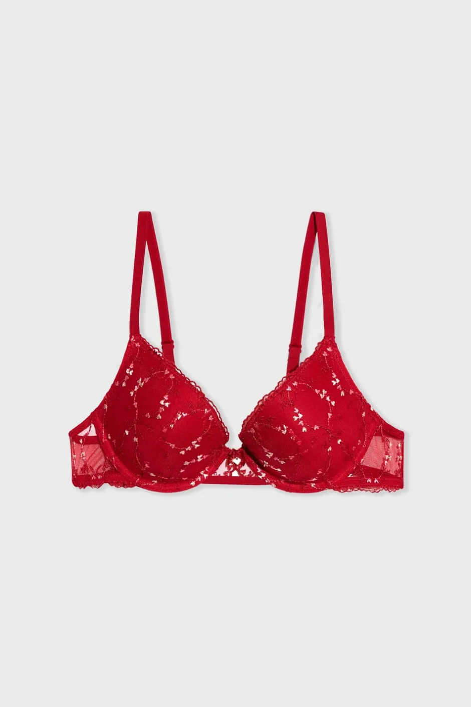 ETAM Push Up|Sujetadores Sexy|Sujetador Nº 2 - El push-up escote pronunciado ROJO