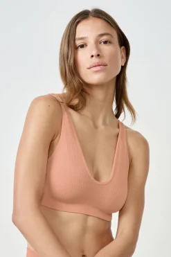ETAM Bralette|Sin Aro|Sujetador acanalado ROSA CLARO