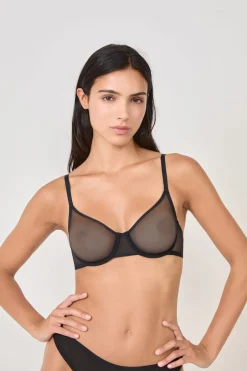ETAM Sujetadores Talla Grande: Copas D-G|Sujetadores Invisibles|Sujetador balconet NEGRO