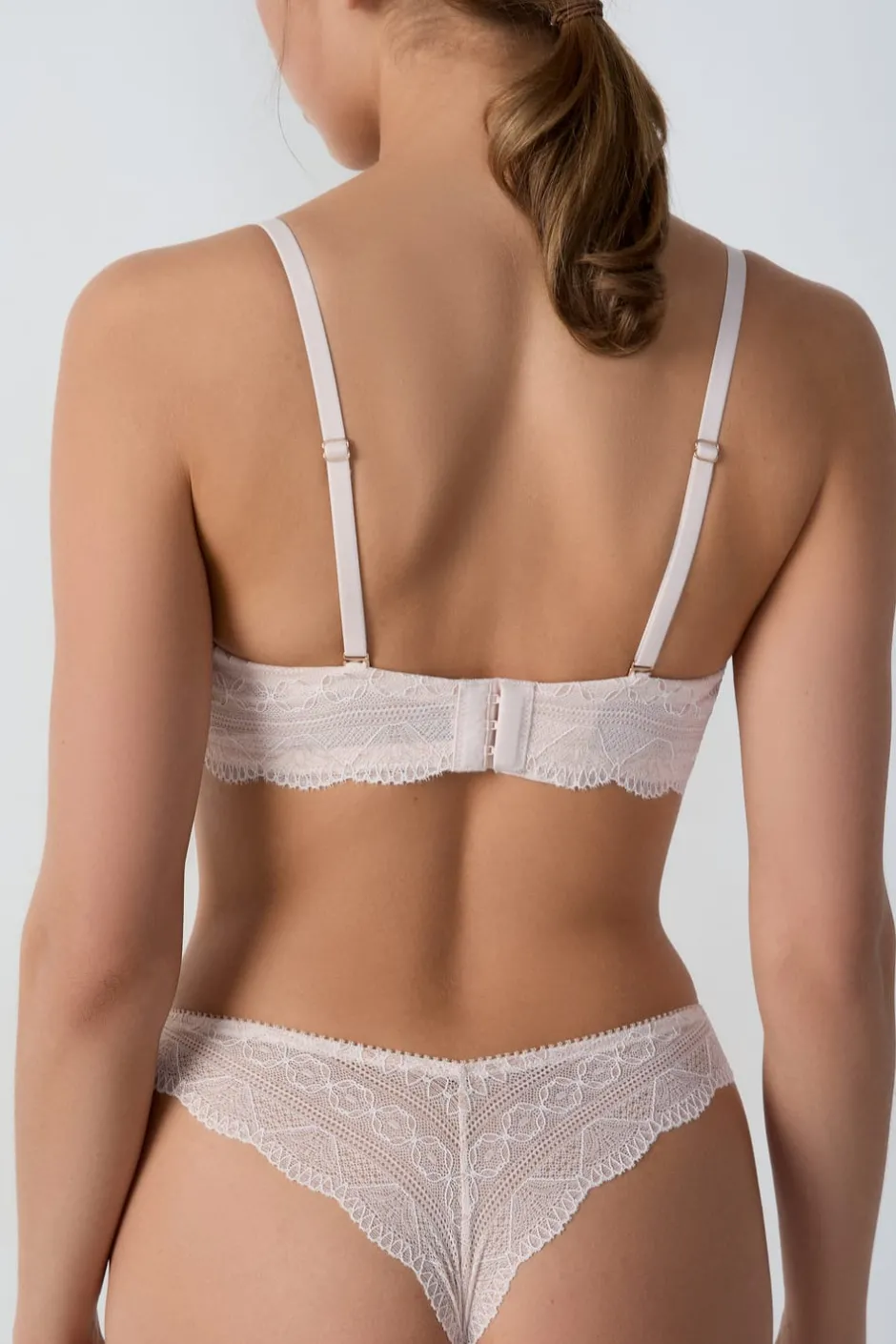 ETAM Sujetadores De Encaje|Push Up|Sujetador bandeau ROSA PÁLIDO