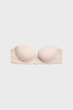 ETAM Sujetadores De Encaje|Push Up|Sujetador bandeau ROSA PÁLIDO