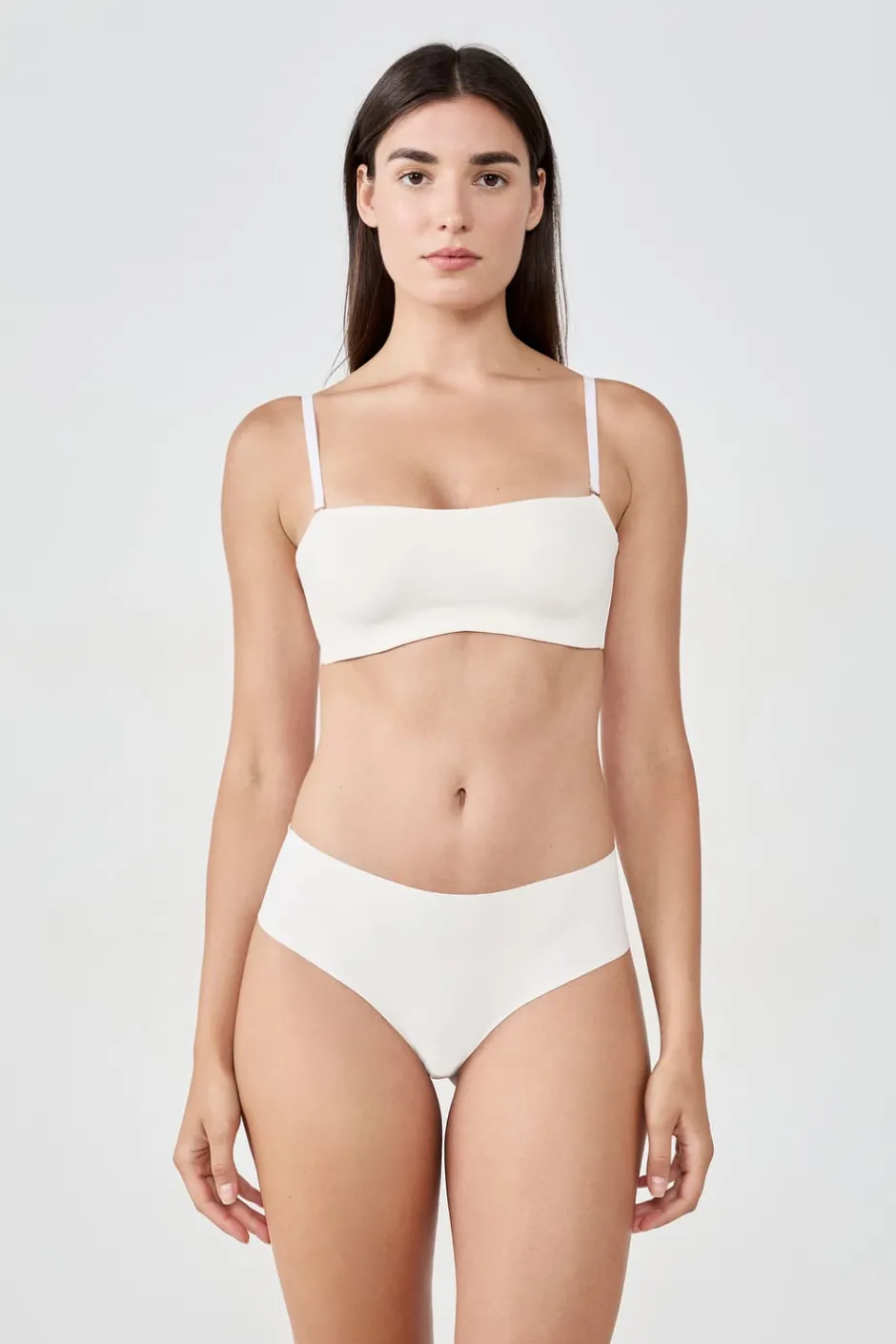 ETAM Sujetadores Talla Grande: Copas D-G|Sujetadores Invisibles|Sujetador bandeau aros suaves tirantes desmontables CRUDO