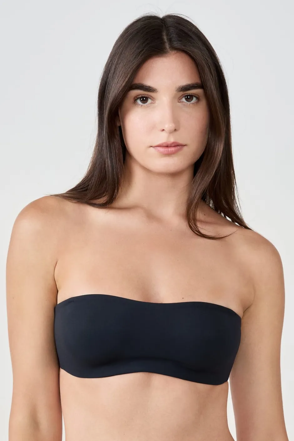 ETAM Sujetadores Invisibles|Sujetadores Deportivos·Sujetadores Invisibles|Sujetador bandeau aros suaves tirantes desmontables NEGRO