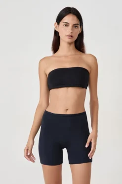 ETAM Sin Tirantes|Sin Aro|Sujetador bandeau con aros de algodón orgánico elástico NEGRO