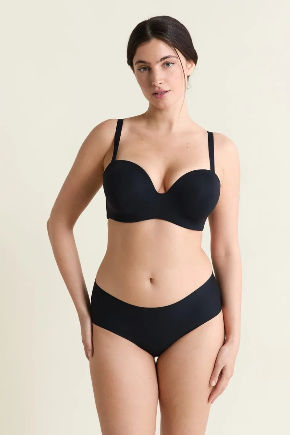 ETAM Sujetadores Invisibles|Sujetadores Deportivos·Sujetadores Invisibles|Sujetador bandeau, copas C-E, tirantes desmontables NEGRO